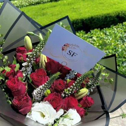20 Stems with Lilies and Greenery